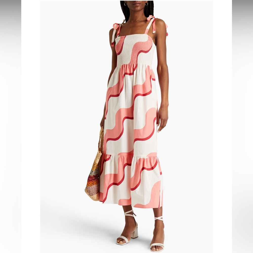 Chinti & Parker printed cotton-poplin midi dress - worn once! UK 10 / US 6